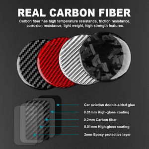 Pegatina de fibra de carbono suave Real, alfombrilla para taza de agua para Tesla Model 3 Model Y para mercedes-benz, accesorios interiores universales para coche - Product Image 5