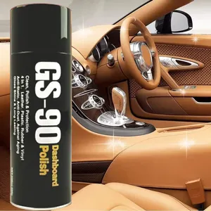 GS-90 Car Care Products Accessories Interior Shine Silicone Aerosol Spray Wax Dashboard Polish Leather Polish For Shoes