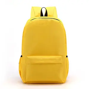 Online customization Yellow Customize Size 600D Polyester Material Lady Women Children School Bagpack Bag for Bboys Girls