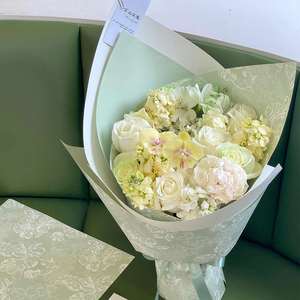 Papel de Regalo Romántico Francés de Gasa Suave con Estampado Floral, Papel Kraft con Encaje Vintage, Papel de Envoltura Premium para Floristería, Venta al por Mayor - Product Image 5