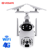 Kamera Keamanan CCTV Tenaga Surya VESAFE Infrared 4G LTE dengan Sensor Gerak PIR, Desain Nirkabel, Tidak Memerlukan WiFi, Rekaman di Cloud/SD Storage