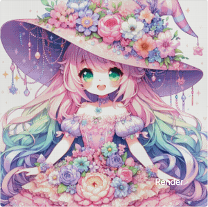 Kit <span class=keywords><strong>di</strong></span> Pittura Diamantata 'Strega della Primavera in Fiore' per Adulti, Decorazione Casa con Diamanti Completi - Product Image 1