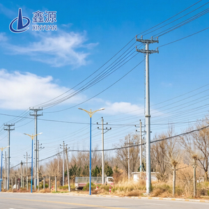 Poteau de ligne de transmission 9m 11m 12m 15m, poteau électrique galvanisé à chaud en acier Q345, norme ASTM pour la distribution d'énergie - Product Image 3