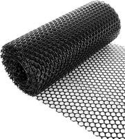 Filet Plastique Noir 100 % PEHD Stabilisé aux UV, Filet pour Volaille, Maille Clôture Volière en Plastique Blanc pour Poulets