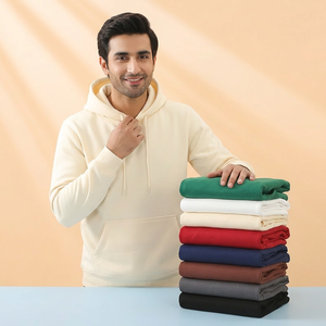 Sweat à capuche épais 500g avec poche et épaules tombantes - Product Image 1