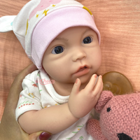 Poupée Reborn en Silicone de 18 Pouces, Faite à la Main, Poupée Artistique Réaliste, Poupée Nouveau-né Pondérée pour Collection, Cadeau, Revente