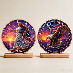 3D reliëf Liberty Eagle puur koperen herdenkingsmunt 1oz verzamelmedaille op maat gemaakte souvenir cadeau - Product Image 1