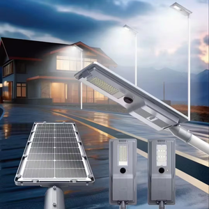 Đèn đường năng lượng mặt trời lai ngoài trời điều khiển MPPT, cảm biến chuyển động, chống nước IP65, 200W 100W <span class=keywords><strong>LED</strong></span> - Product Image 3