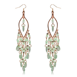 Boucles d'oreilles pendantes en alliage plaqué bronze antique avec cristaux et strass, style bohème, bijoux de mode pour femme, idéales pour les soirées - Product Image 4