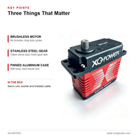 Servo Pedestal Kelautan XQ-POWER XQ-S9750D 1000KG.CM Tanpa Sikat Tahan Air dengan Gear Baja Tahan Karat 30V untuk Kapal Tak Berawak