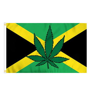 <span class=keywords><strong>Bandera</strong></span> de la Paz <span class=keywords><strong>Rasta</strong></span> con Graffiti de Hoja de Hierba y Cigarrillo, 3x5 pies, 100% Poliéster, Venta al Por Mayor - Product Image 4