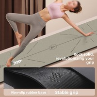 Tapete de Yoga Profesional de Segunda Generación Mejorado, de Goma PU con Acabado Mate de Coco, Antideslizante, Resistente al Agua, de 5mm