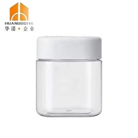 Bouteille de vitamines en plastique Fudge de grande taille de 250ml 300ml 450ml avec bouchon anti-enfant pour bouteille de supplément gommeux carré