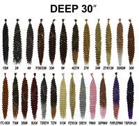 Cheveux à tresser pré-étirés et en vrac à ondulations profondes pour tresses bohèmes, extensions de tresses bohèmes DIY pour différents styles