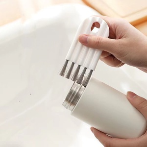 <strong>Bottle</strong> <strong>Cleaner</strong> <strong>Brush</strong> Mini Plastic Curled Cleaning <strong>Brush</strong> for Cup Cap Sink Laptop Keyboard Multi-Purpose Handheld Cleaning <strong>Brush</strong> - Product Image 4