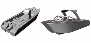 Bateau à catamaran en aluminium de 16 pieds, bateau à double coque en aluminium multi-usages pour la mer, la rivière, OEM ODM - Product Image 4