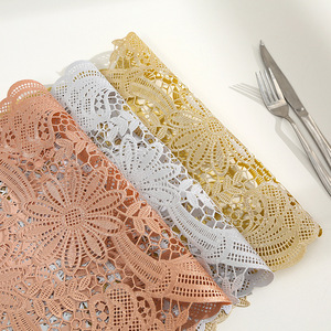 Mantel Floral Estilo Europeo, Mantel Ovalado con <span class=keywords><strong>Estampado</strong></span> Dorado, Impermeable, Resistente al Calor y al Aceite, <span class=keywords><strong>de</strong></span> Alta Gama - Product Image 4