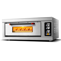 Four à convection électrique commercial à deux niveaux, pour la cuisson du pain et des gâteaux, en acier inoxydable, four à pizza au gaz, portable, facile à utiliser, pour boulangerie