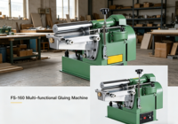 Machine de collage semi-automatique industrielle FS-160 220V 400W pour revêtement de colle, cuir PU, usines de chaussures 1