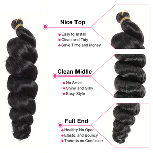 Extensions de <span class=keywords><strong>cheveux</strong></span> synthétiques bouclés en <span class=keywords><strong>spirale</strong></span> pour tresses, style French Curl, vente en gros - Product Image 3
