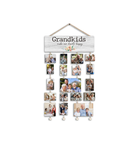 Cadre photo mural en bois écologique peint avec tableau noir