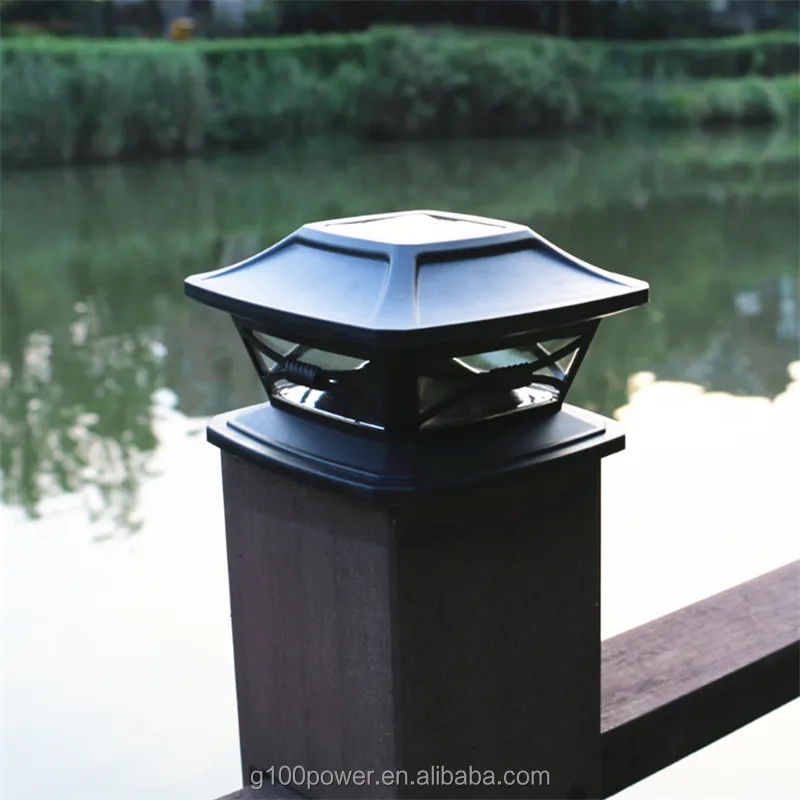 4X4 6X6 Led Solar Post Cap Verlichting Decoratieve Licht Voor Buiten Hek Binnenplaats Tuin Patio