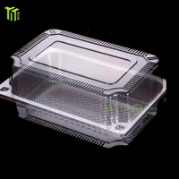 Klantspecifieke PLA transparante bakkerij punnet clamshell verpakking, voedselveilig, milieuvriendelijk, geschikt voor chips, suiker, pizza, sushi, hamburger