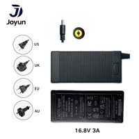 Chargeur de batterie au lithium 16,8 V 3 A avec prise CC 5521 pour vélo électrique, adaptateur de charge rapide à tension stable pour batteries 16,8 V