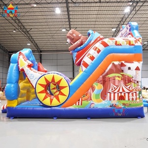 Structure gonflable combinée Thème Parc d'attractions Manège de la Foire Foraine Clown Roue Gigante en PVC 6x4m Capacité 5-10 Personnes Jeu Gonflable pour Enfants - Product Image 4