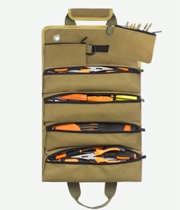 Bolsa de Herramientas Enrollable de Muestra Gratuita para Hombres y Mujeres, Caja de Almacenamiento de Herramientas Portátil con 2 Bolsas con Cierre Desmontables, Bolsa de Transporte Pequeña y Compacta - Product Image 4