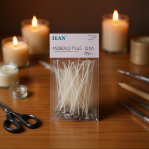 Mèches de bougies ILAN 15 mm 30 pièces pour la fabrication de bougies - Product Image 2