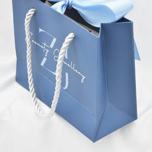 Custom Logo Printing Jewelry Accessories Watches <b>Gifts</b> <b>Bags</b> Blue <b>Mini</b> Paper <b>Bag</b> - Product Image 3