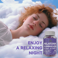 Gummies pour le sommeil à la mélatonine, sans sucre, avec L-tryptophane, 5-HTP, magnésium et ashwagandha, marque privée OEM pour adultes