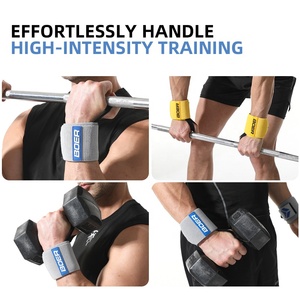 Professional Heavy Duty <strong>Weightlifting</strong> And Powerlifting Wrist <strong>Wraps</strong> With Adjustable Thumb Loop For Strength Training - Product Image 4