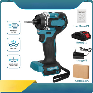 Juego de Destornilladores Portátiles, Taladro Inalámbrico de Impacto de 21V con Batería Recargable, Motor sin Escobillas Variable para Construcción BNMJ - Product Image 1