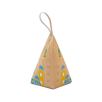 Boîte cadeau écologique en papier kraft auto-élevable, réutilisable et portable, personnalisable, pour chocolats, noix et bonbons du Ramadan
