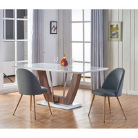 Antike Dining Set Schwarz Essecke Sets Casual Centiar Chinese Kompakte Land Elegante High Top Tisch Leder Metall Retro Silber