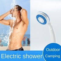 Portable Camping douche extérieure douche électrique à main alimenté par batterie Compact poche Rechargeable Camping pommeau de douche