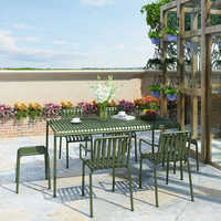 Ensemble de table basse et de chaises de jardin modernes en aluminium imperméable pour hôtel et salon