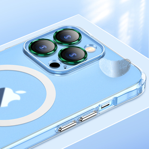 Étui de charge sans fil magnétique transparent anti-jaune de luxe pour <span class=keywords><strong>iPhone</strong></span> 14 Pro Max 14 13 12 11 conception originale de Wilress - Product Image 4