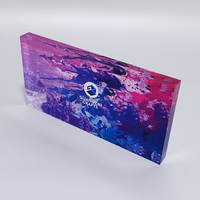 Bloc de Photo en acrylique personnalisé, bloc de LOGO en acrylique pleine couleur, conception de bloc de LOGO personnalisé, affichage de comptoir