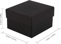 Kotak Jam Tangan Tebal 2MM, Kotak Hadiah Jam Tangan 12 Paket, Kotak Hadiah Hitam untuk Jam Tangan dengan Bantal Penyangga, Kotak Hadiah Perhiasan untuk Gelang