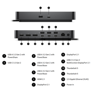   Station d'accueil Pro <span class=keywords><strong>Thunderbolt</strong></span> 5 WD25TB5 avec station d'accueil 300W pour 80 Gbps 240W PD - Product Image 2
