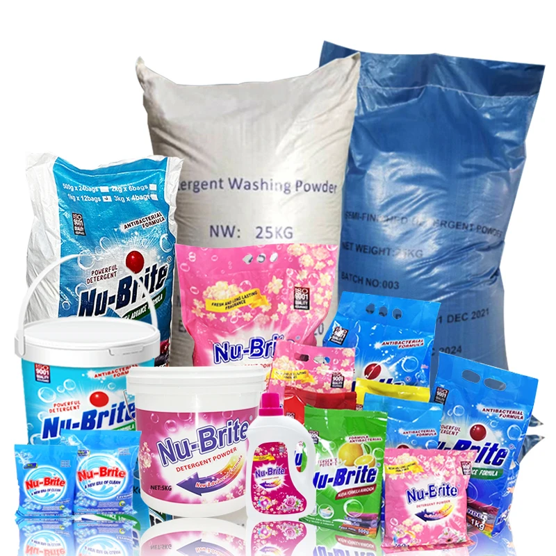 Good Quality High Foam Semi Finished Washing Powder Bulk Laundry Detergent Soap Powder