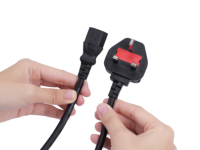 Cable de Extensión de Corriente CA KESHI UK, 240V, 3 Enchufes, 1 Tomacorriente, 13 Amperios, Cable SJTW de PVC y Cobre de 1m, para Electrodomésticos y Luces de Escenario