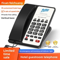 Téléphone fixe filaire pour hôtel avec numérotation rapide et façade personnalisable, idéal pour les projets hôteliers