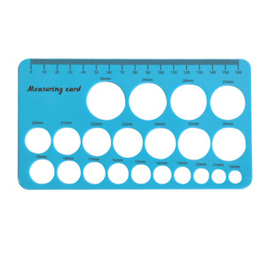 Carte de mesure 18x10cm avec trous circulaires pour la mesure de la taille du mamelon du tire-lait - Product Image 2