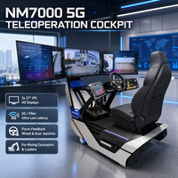 Station d'opérateur à distance 5G avec siège ergonomique pour cabine d'opération à distance d'excavatrice et console de téléopération