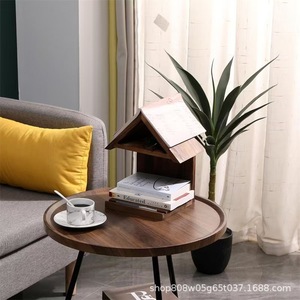 Estante de pared de madera creativo, forma irregular, estante de almacenamiento de madera maciza de 2 niveles para libros y decoraciones, montaje multiusos - Product Image 4