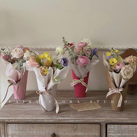 Fall in Color New Wholesale Folded Paper Flower Boxes Bouquet Paper Vase for Flower Arrangements